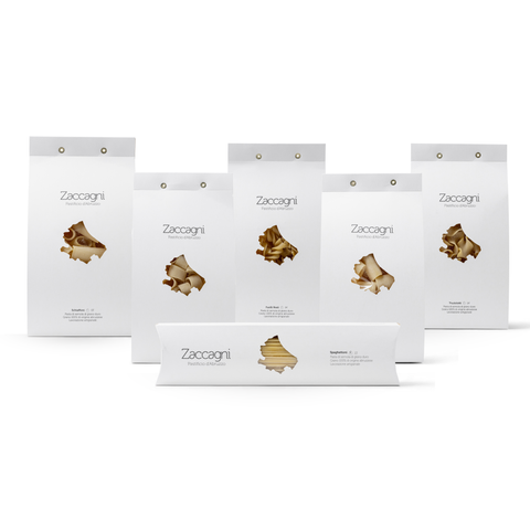 Selezione di pasta gourmet Pasta Zaccagni da 3 kg, assortimento di formati di alta qualità in confezione grande