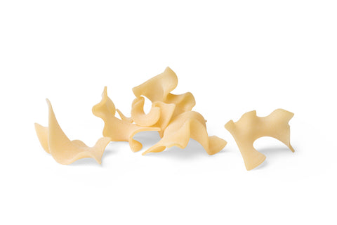 Pasta Zaccagni Selezione "Gourmet" 3kg, truciolotti di pasta fresca, con superficie ruvida e colore dorato.