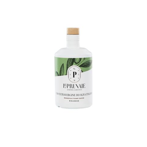 Olio Extra Vergine di Oliva Biologico Monocultivar Cucco "Le Prunaie" 500 ml 2025/26