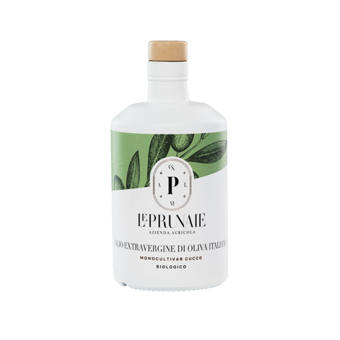 Olio Extra Vergine di Oliva Biologico Monocultivar Cucco "Le Prunaie" 500 ml 2025/26